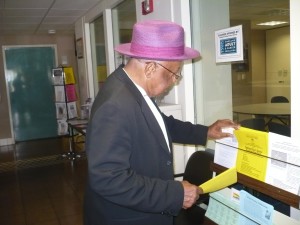 John Tatmon reports for duty at the WOSC.