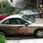 Frank Placas with a dragon design from My Beautiful Ride Oakland Voices/Debora Gordon December 2012