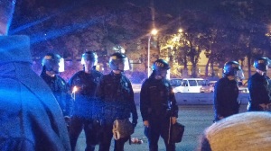 Police line at grand