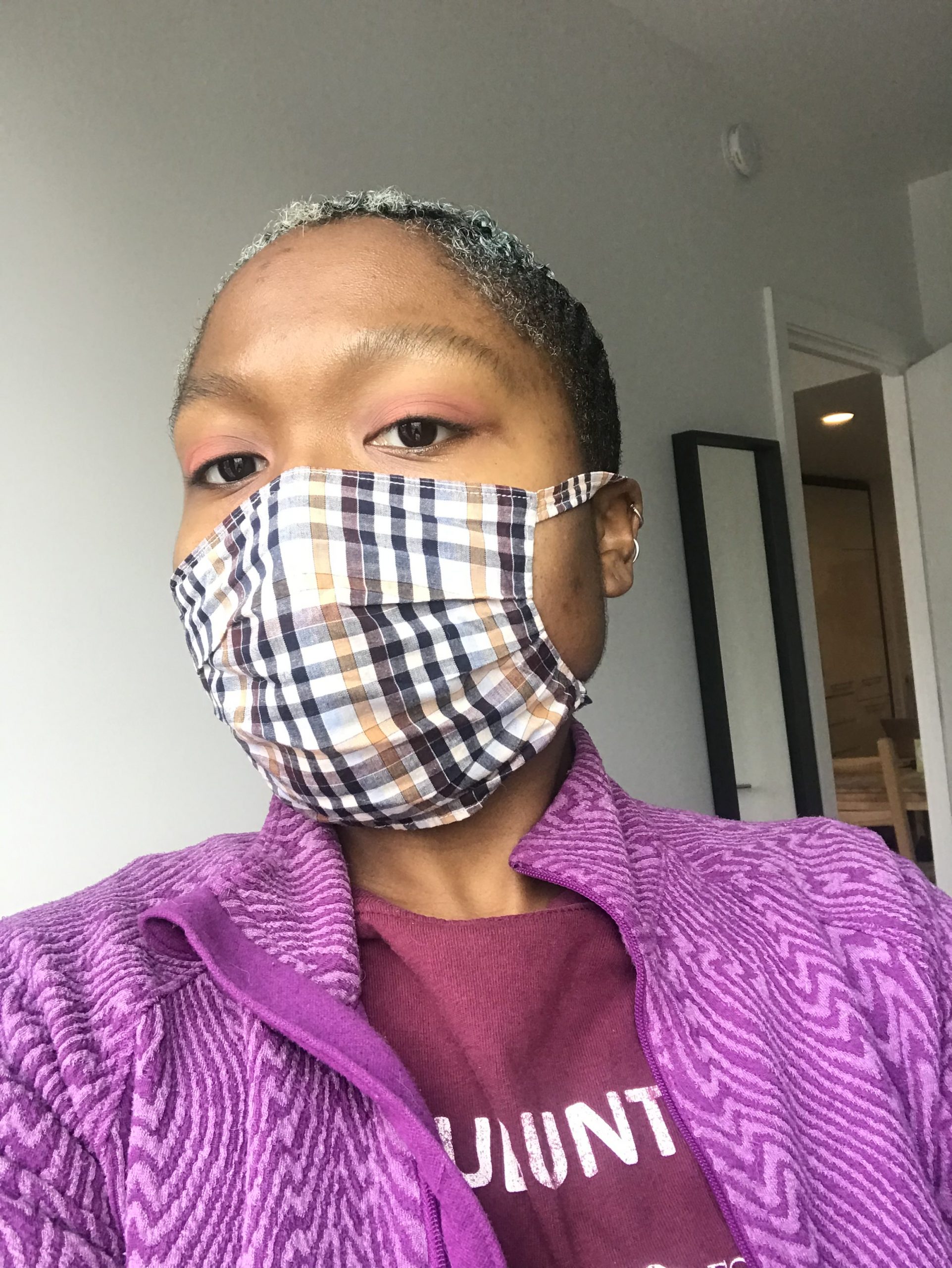 picture of iris crawford wearing mask