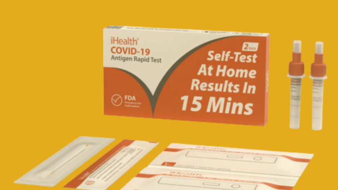 Photo of at-home rapid COVID-19 test kit