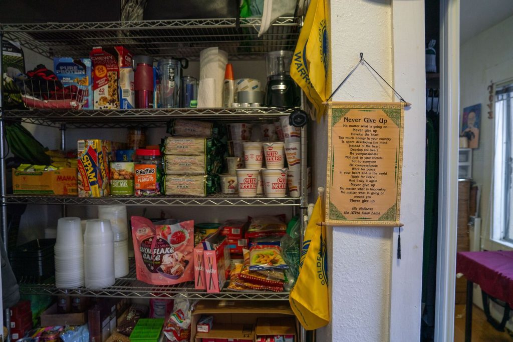 a photo of a cabinet full of dry goods