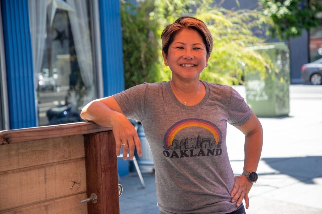 Denise Huynh owns Tay Ho Oakland Restaurant & Bar in the Chinatown neighborhood. Credit: Amaya Edwards
